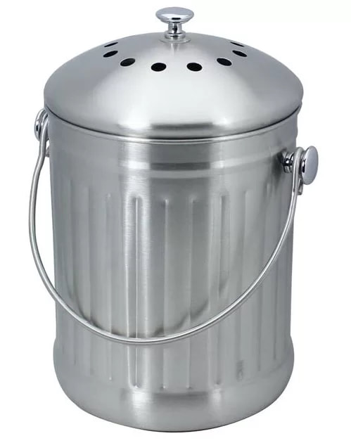 Steve Chen 9313030 Stainless Steel Compost Pails - Small - .6
