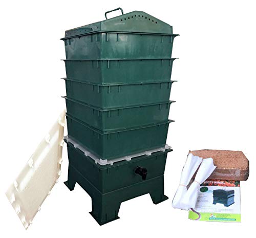 5 Tray Vermihut Worm Tower Composting System